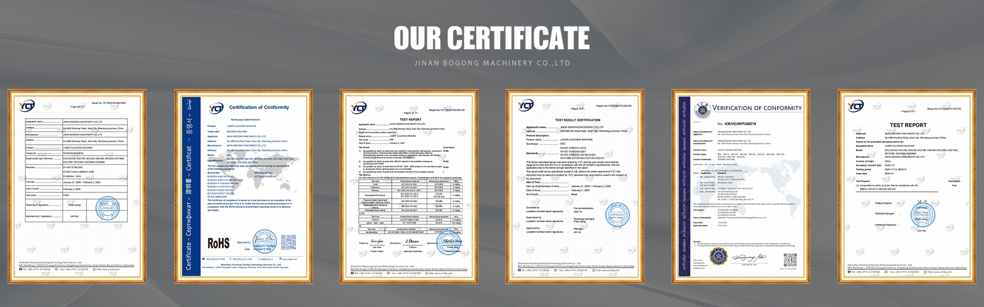 BOGONG have CE FDA SGS Rohs certifcates