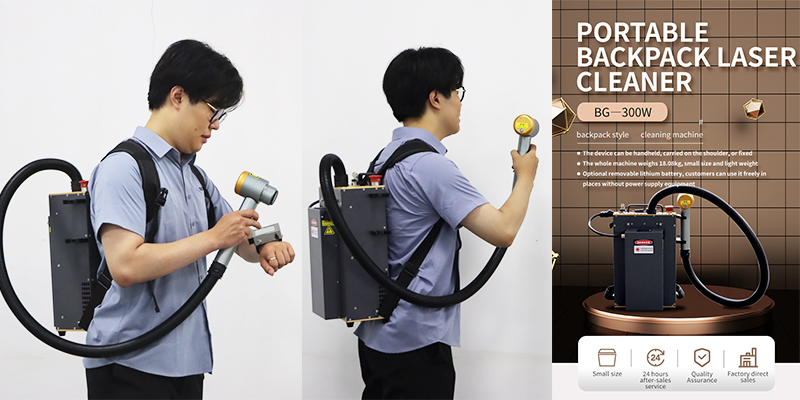 Backpack Laser Cleaning machine 2 backpack laser cleaner BOGONG
